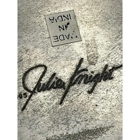 Julia Knight Mother Of Pearl Plates/Silver/2005/7.5”/India/Set Of 4/Snack/Salad - Picture 8 of 11